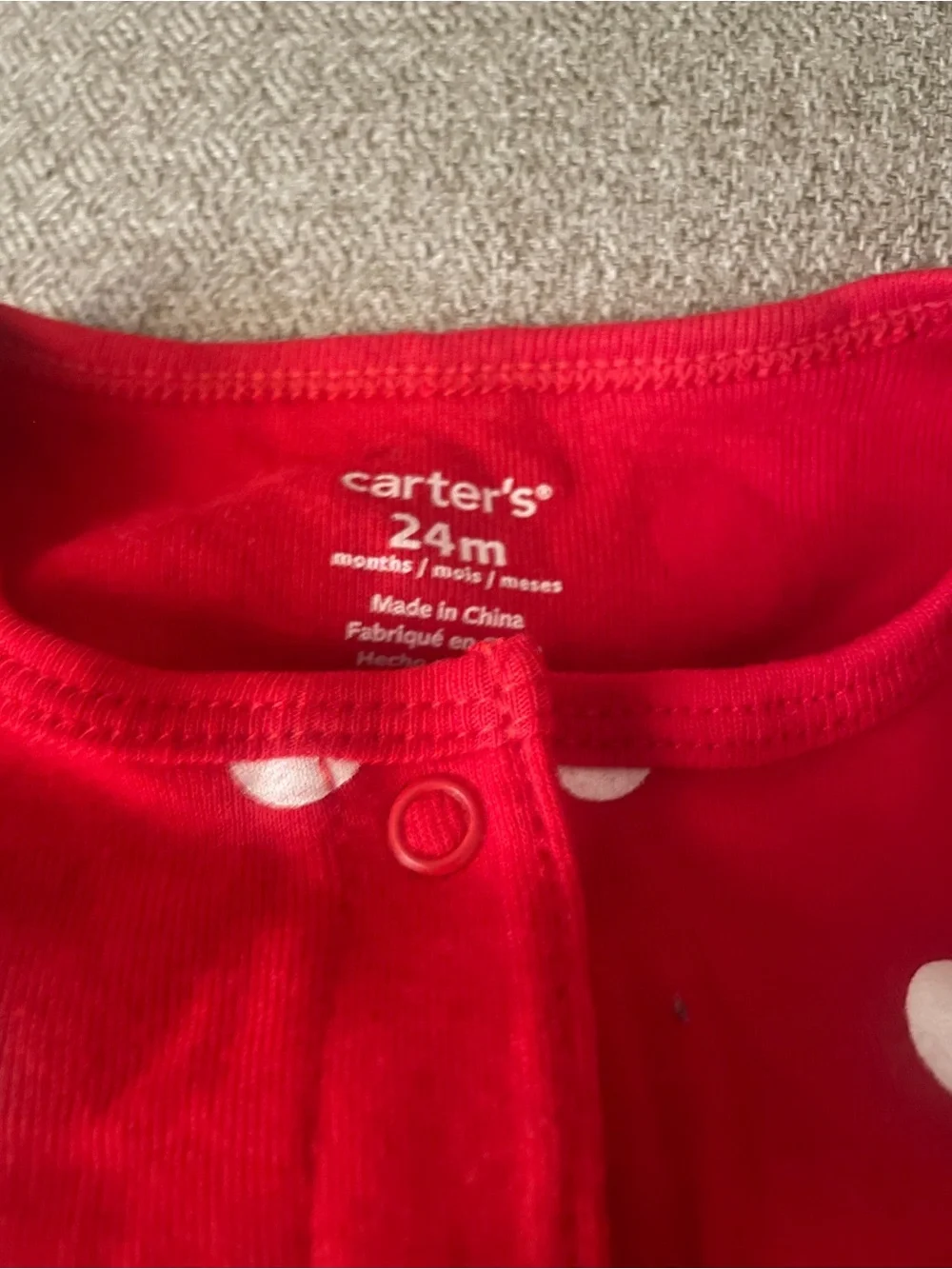 Carter's Red Polka Dot Infant Romper